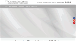 Desktop Screenshot of cosmeticgyncenter.com